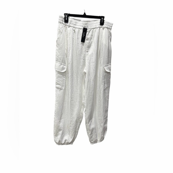 Lulus Effortlessly Breezy Ivory Cargo Jogger Pants XL NEW NWT - Picture 3 of 5